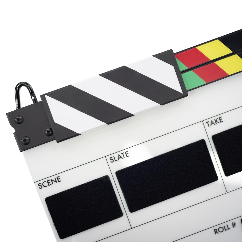Filmsticks Slingslate Schnellspanner Schindelbrett Halter für mittlere & kleine Filmsticks Schieferplatten, 14,8 x 5,3 x 3,8 cm, Gürtel- oder Taschenhalterung mit Karabiner, leichtes On-Set-Holster