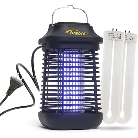 ZFITEI Bug Zapper 4200V for Outdoor and Indoor, Waterproof Electric Mosquito Zappers, Mosquito lamp, Electronic Bug Zapper Light Bulb for Backyard, Patio(1+2) Cover