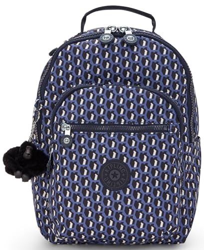 Kipling Mochila feminina Seoul S Prt, Azul K 3D, 10.5''L x 13.75''H x 6.75''D, Kipling Mochila feminina Seoul S Prt