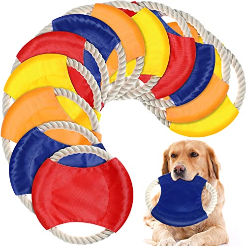 12 Pcs Flying Disc Dog Rope Toys Dog Training Toy Assortment Puppy Rope Toy Cotton Rope Dog Flying Discs Anti Bite Chew Soft For Large Medium Small Breeds Pet Training Throwing Playing #TOP22