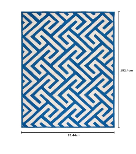 Image of Hand Tufted Wool Carpets Anti Shedding Rug Modern Carpets for Living Room Size 3x5 Feet