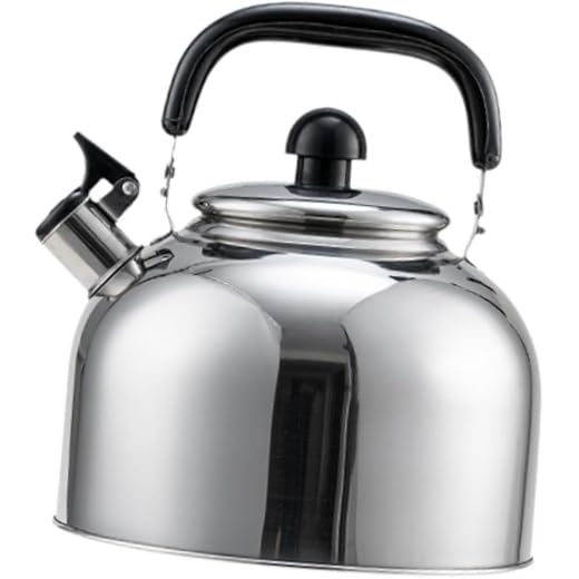 MERISHOPP?Whistling Kettle Portable Fast Boiling Pot with Handle for Cooker Gas Travel 4L|Home & Garden | Small Kitchen Appliances |1 Whistling Kettle