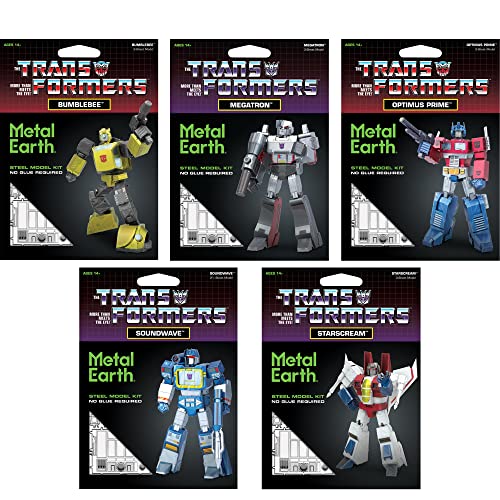 Kit Modelos 3D Metal Transformers Set 5 Piezas miniatura 2