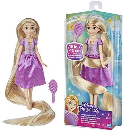 Disney Princess Long Locks Rapunzel, Fashion Doll with Blonde Hair 45-cm Long, Princess Toy for Girls 3 Years and Up
