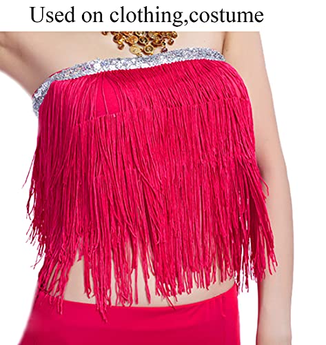 Lauthen.s 10 Yards Of 6" Chainette Fringe Trim Tassel Sewing Trim For Diy Craft Latin Dress Lamp Shade Decoration White #TOP3