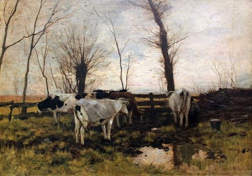 Peinture sur toile vaches nordique pour la décoration de la chambre