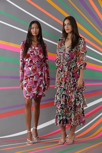 Image of Donna Morgan Women's Donna Morgan Women's Dresses V-Neck Tiered Skirt Maxi Day Dress Event Party Night Out Guest of