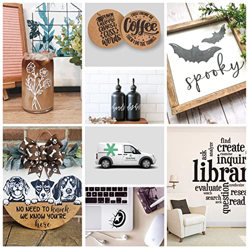 Quefe 60 Packs Permanent Vinyl For Cricut Machine, 12'' X 12'' Adhesive Vinyl Sheets, 40 Assorted Colors For Signs, Scrapbooking, Car Decal, Craft Cutters, Deco Sticker #TOP5