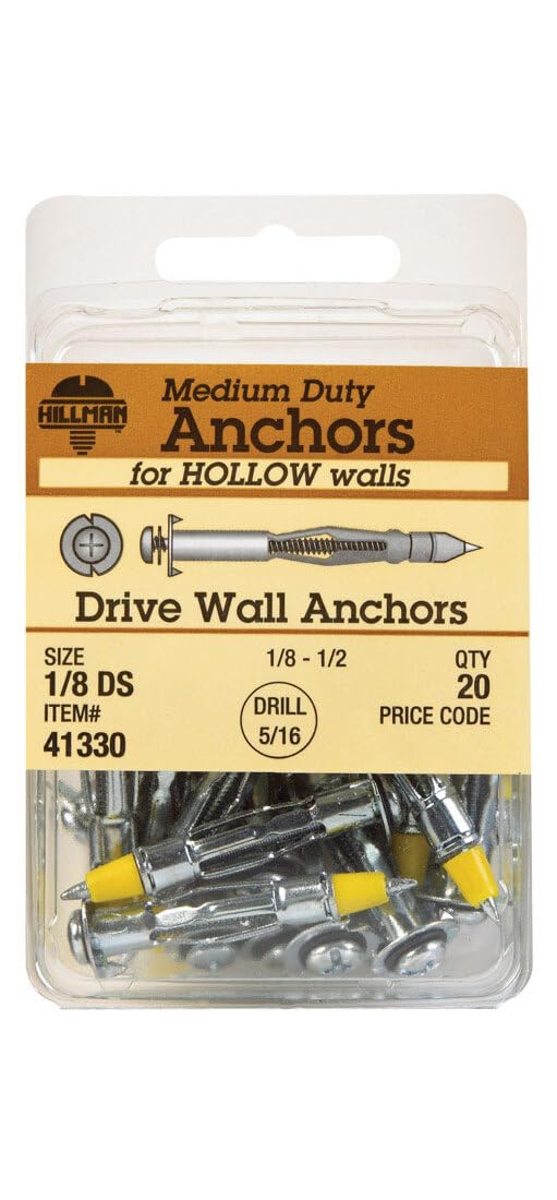 Le groupe Hillman 41330 courte disque ancrages muraux, 1/20,3 cm, 20-pack