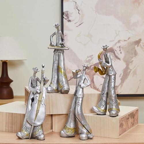 Figura Decorativa Saxofonista Jazz Nostálgico en Resina miniatura 6
