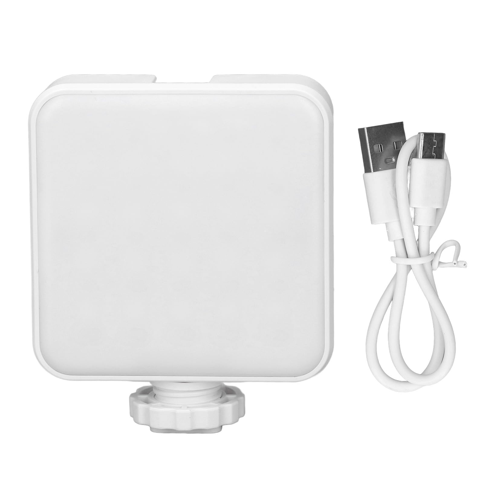 RGB Video Lights, LED Camera Light Full Color Portable Photography Lighting w 3 Cold Shoe & 1/4in Screw Hole, 1200mAh Rechargeable CRI 95+ 3000-6500K Dimmable Panel (White)