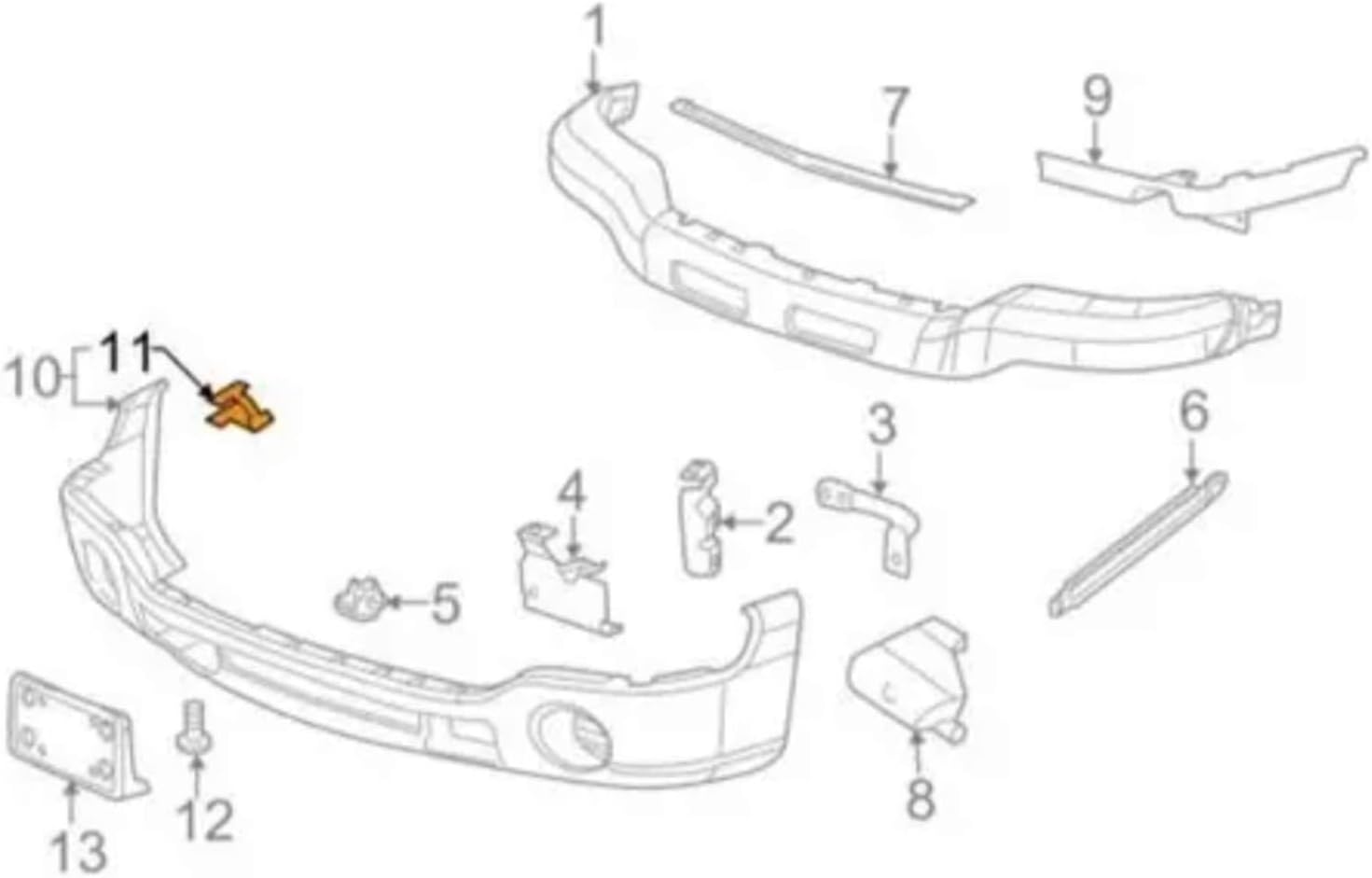 20pcs OE 15078238 15162843 Bumper Cover Fasteners Front Grille Clips