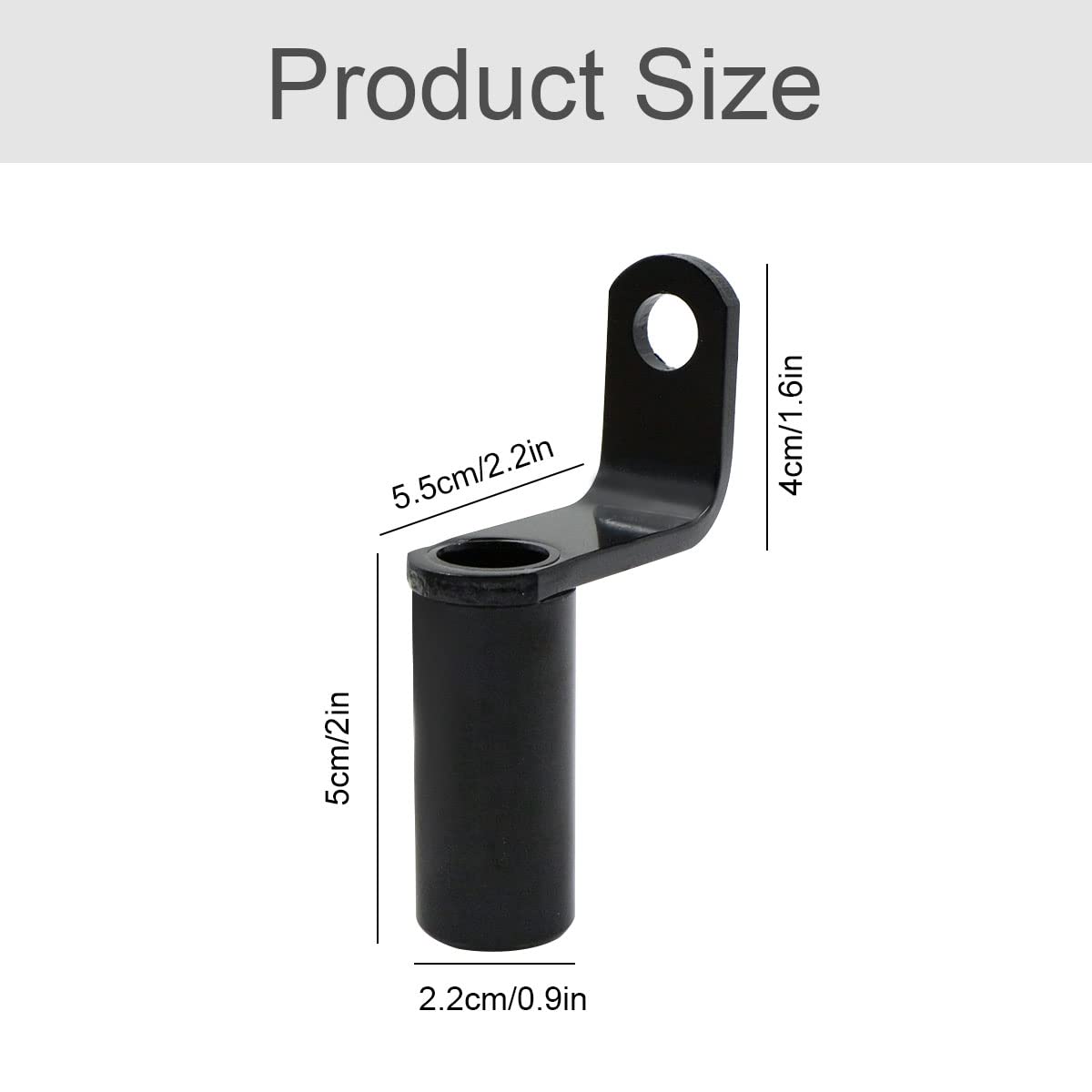 Moto Estensore per Manubrio Supporto - Luci da Lavoro Universale Torcia Specchietto Retrovisore Bici Tachimetro Faro Prolunga Staffa Scooter Luce Cellulare (2 Pezzi, Nero)