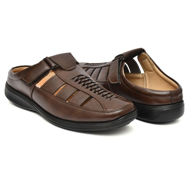Image of Restroad Men's Synthetic Leather Sandals