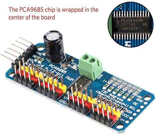 Image of REES52 PCA9685 16 Channel 12-Bit PWM Servo Motor Driver IIC Module and 2pcs SG90 9G Micro Servo Motor for Arduino Robot