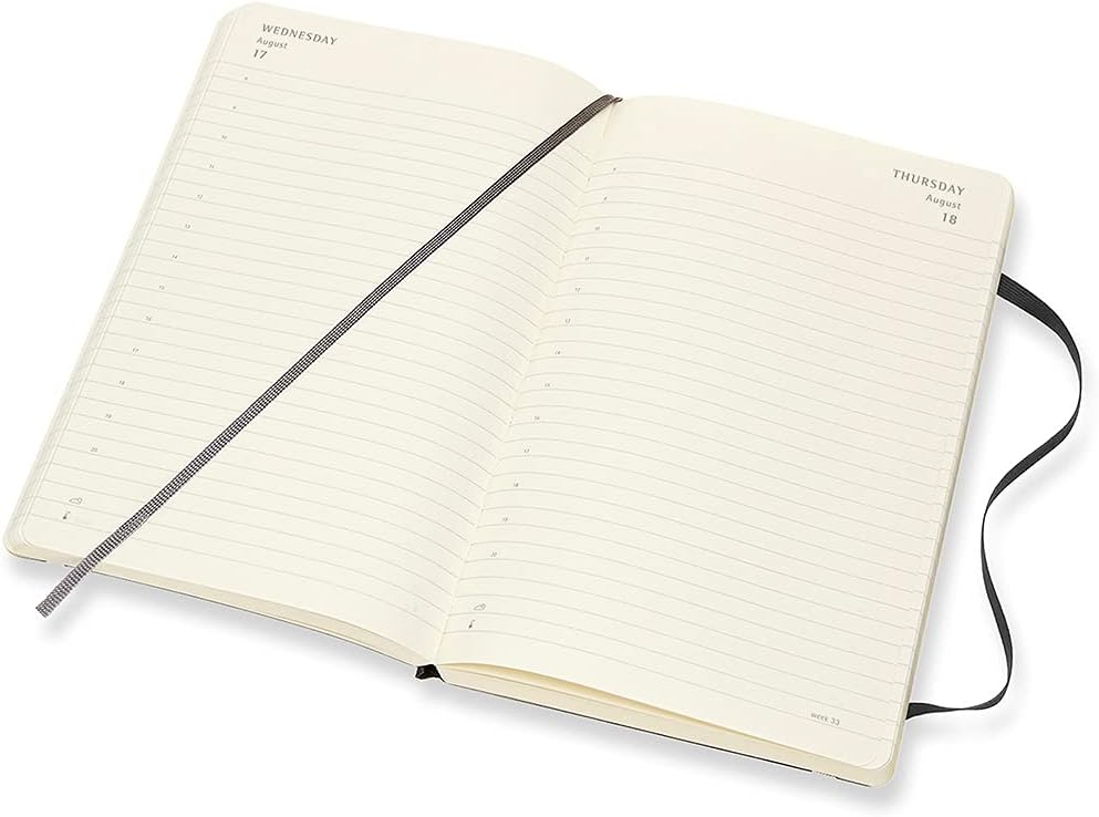 Moleskine Classic 12 Month 2022 Daily Planner, Soft Cover, Large (5" x 8.25"), Black : Office Products