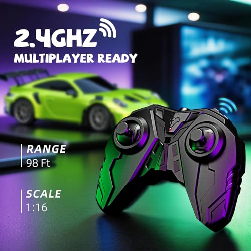 Image of AEROQUEST 1:16 Porsche Remote Control Car -911 GT3 RS-Green