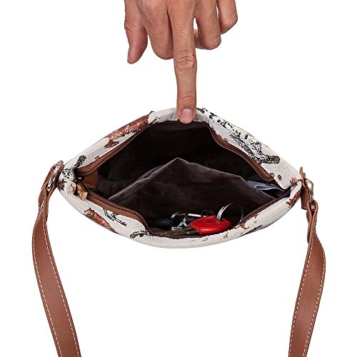 Image of Signare Tapestry Crossbody Bag Sling Shoulder Purse for Women