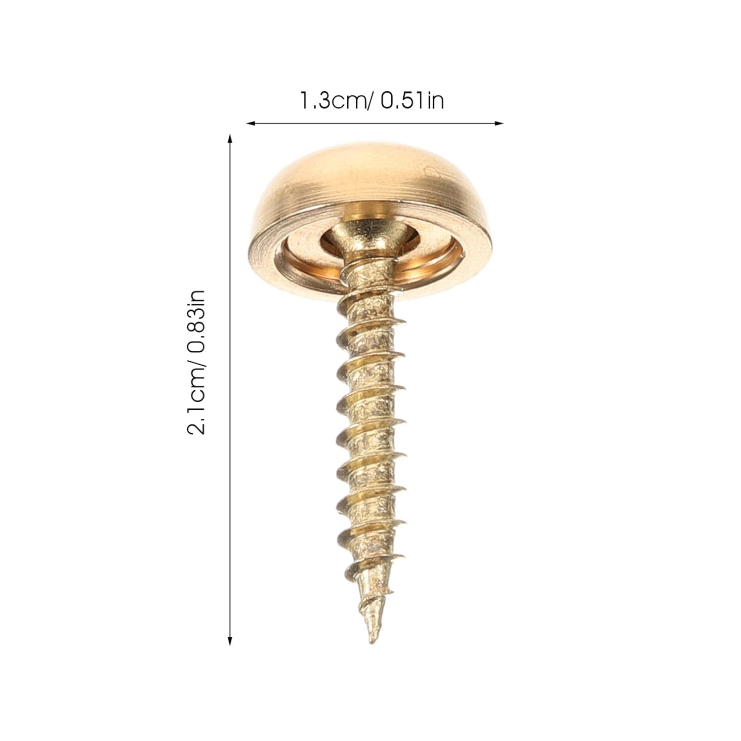 8pcs Mirror Screws Decorative Caps Brass Screw Covers Caps for Wood Furniture Decoration