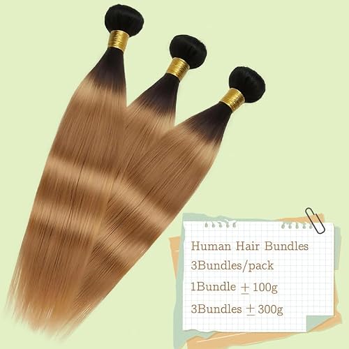 Blonde Bundles Human Hair 18 20 22 Inch Body Wave Honey Blonde Bundles 12A Brazilian Virgin Hair Weave 3Bundles Hair Deal（#27） — view 6