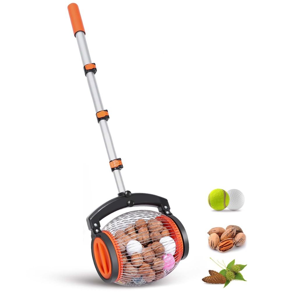 Pickup Stick, retrattile da 66,37 a 56,3 pollici, impugnatura ergonomica antiscivolo, ideale per raccogliere palline, noci, giocattoli, lettiera, per interni ed esterni