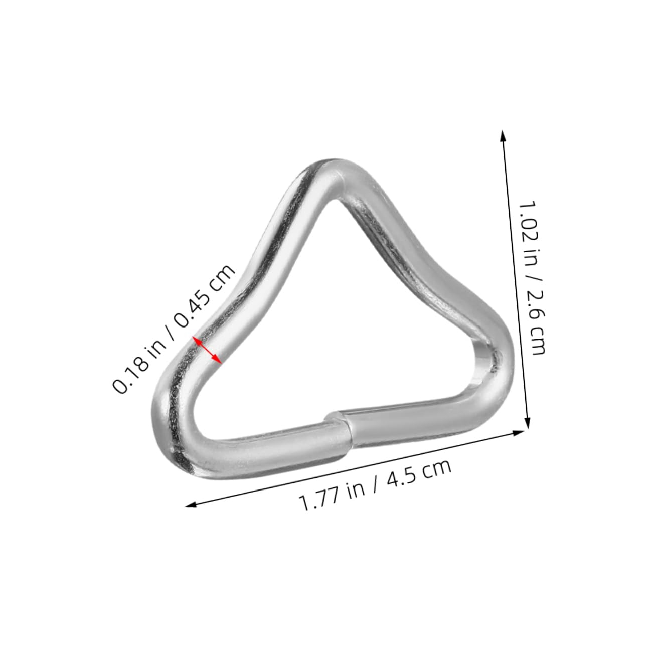 VILLCASE 48pcs Heavy Duty Triangle Buckles for Trampoline Mats Durable V Rings for Enhanced Stability Easy Setup Weather Resistant Design for Various Brands