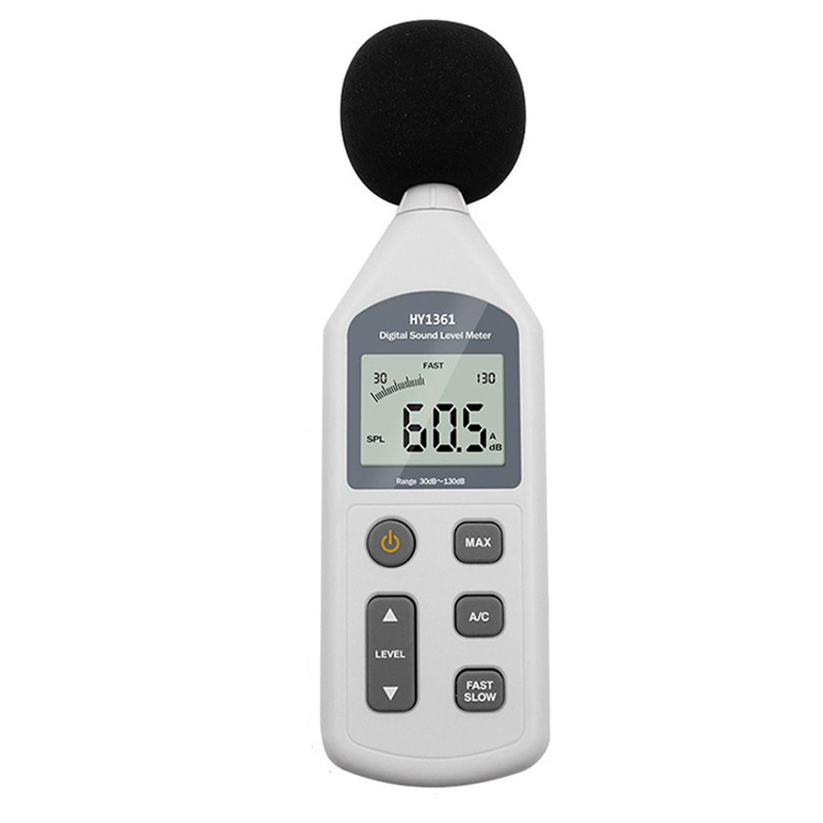 Tsophreniq Light Decibels Meter 30 130Db Noise Levels Tester With Backlit Screen For Factory And Construction Site Portable Noise Meter