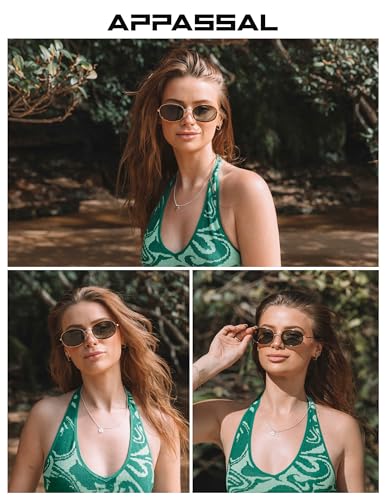 Retro Oval Sunglasses for Women Men Trendy Large Round Y2k Sunnies AP3681