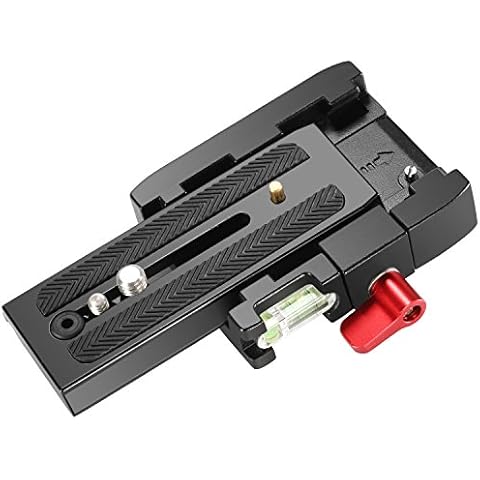 Neewer 10089354 - Professional Aluminium Schnellwechselplatte Adapter Platte mit 1/4 3/8 Zoll Schraube DSLR Kamera Camcorder Stativ Einbeinstativ Cover