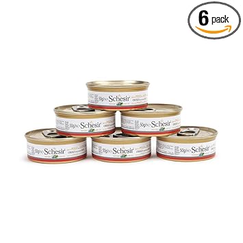 Schesir 71% Chicken fillets with Duck Wet Cat Food- (6x50 g)