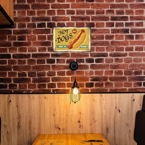 SUPERDANT Hot Dogs Best In Town Blechschild Fast Food Blechschild Vintage Deko Metallschilder Blech Lustige Retro Deko Malerei Eisendekor Für Fast Food Festaurant Outdoor Holzzaun Dekoration