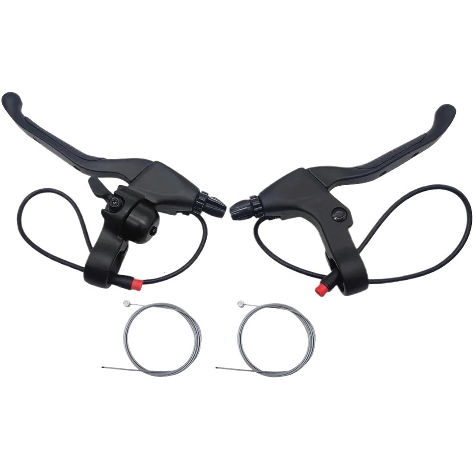 Oauwyuba A Pair -Round Port Bike Brake Rear Drum Bike Scooter Brake Lever Bike Bicycles 22.2Mm With Bell Fit For Bicycles V-Brake C-Brake Line-Brake Drum-Brake(A Pair -Round Port)