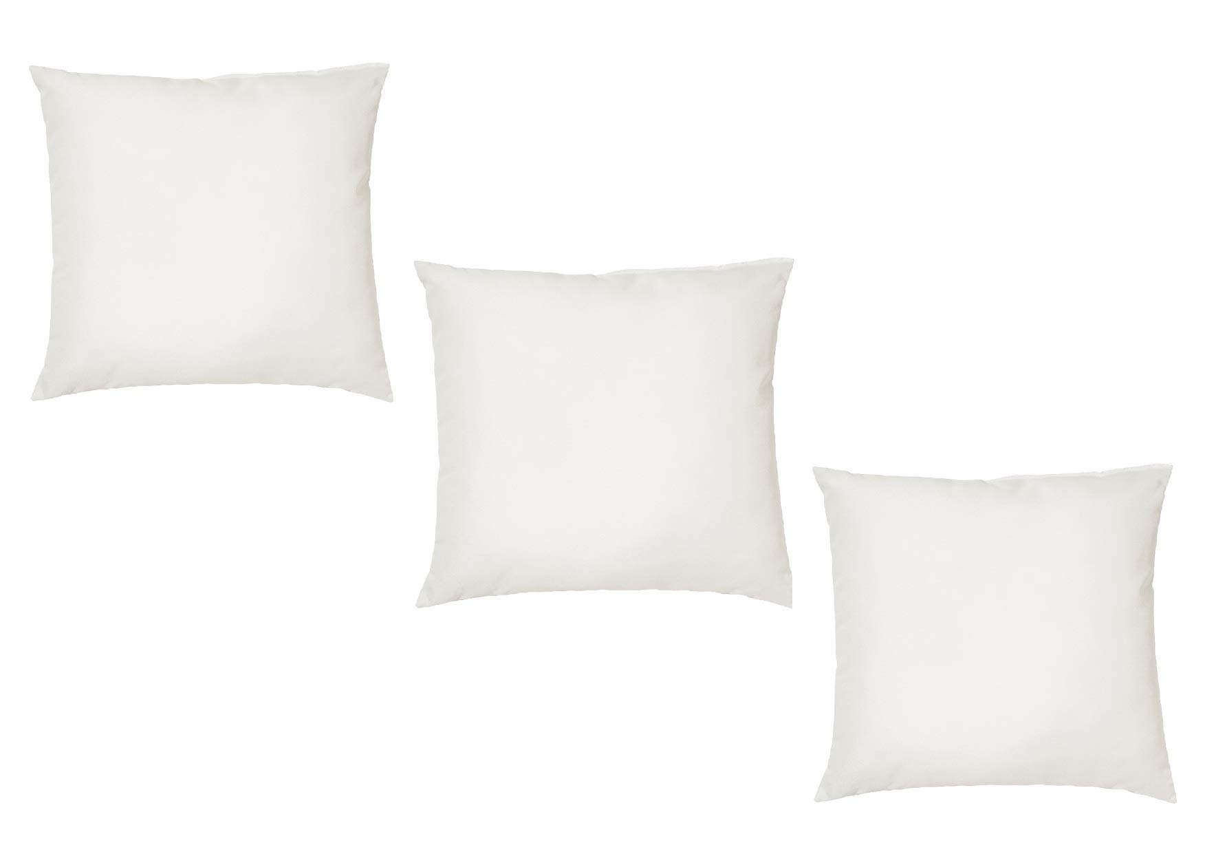 HFI UrbanArts Virgin Fiber Cushion Fillers - Pack of 3 Pcs | 16 x 16 Inches | White | Cushion, Cushions for Sofa, Cushion Pillow, Sofa Pillow, Cushions for Bed