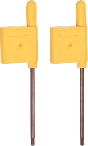 HARFINGTON 2 destornilladores Torx T10 S2 tipo bandera mango estrella llave herramienta manual para vivienda equipo de trabajo, amarillo