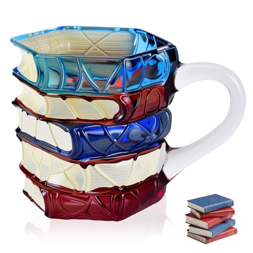 Trxvxo 1 PCS Painted Book Mug, 3D Hand Painted Coffee Cup,7 OZ Stained Glass Coffee...