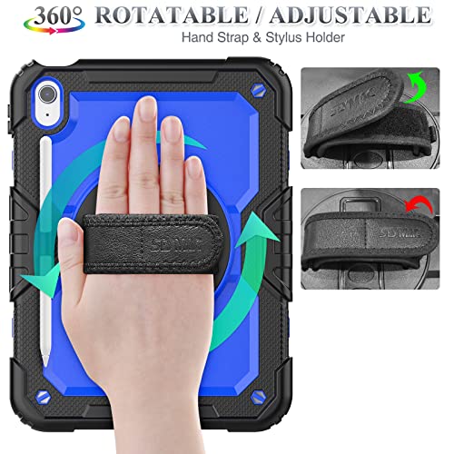 SEYMAC stock Case for iPad A16 11th/10th Generation (11/10.9 Inch) 2025/2022, Heavy Duty Shockproof with Screen Protector - Image 2