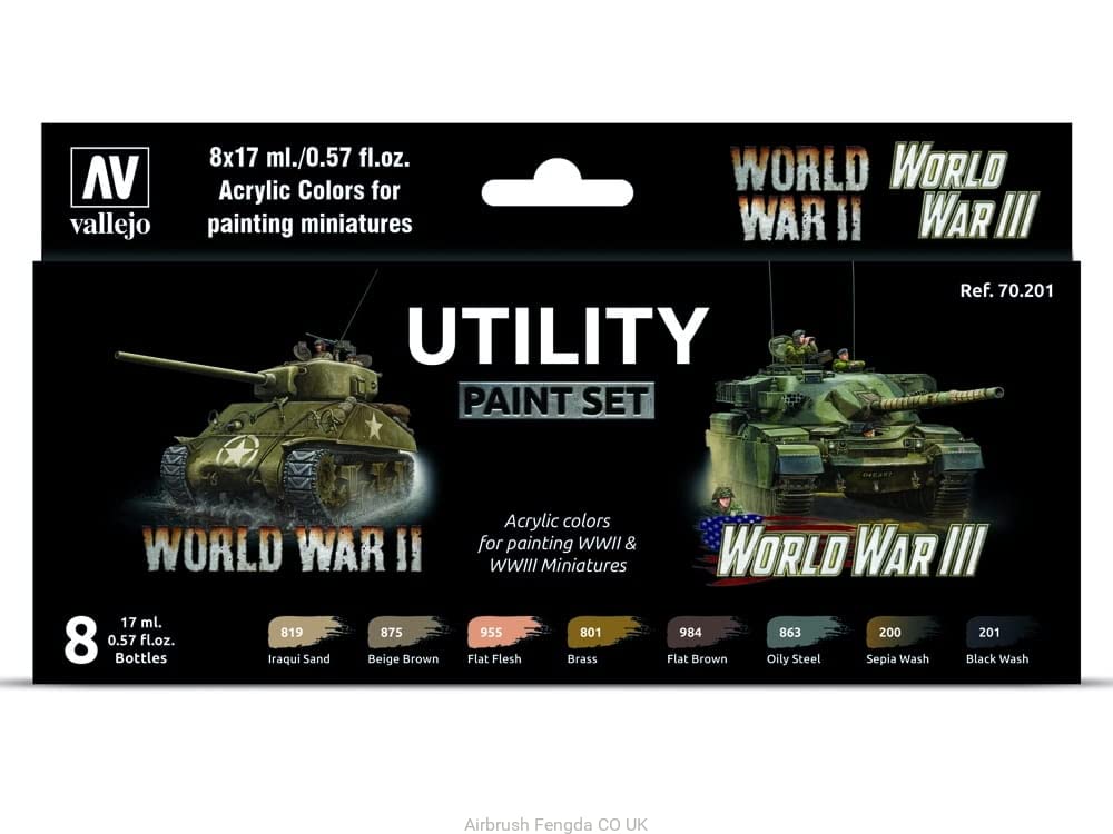 AV Vallejo Model Color Set - Utility paint set (8)