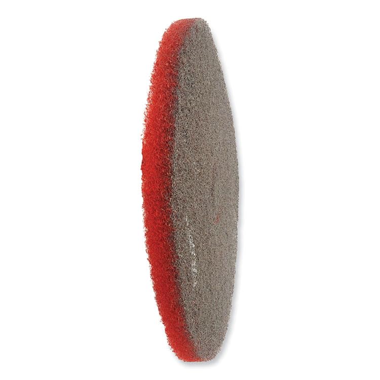 EZ Care Heavy Duty Scrub Pad 16 Diameter Red/Gray 5/Carton