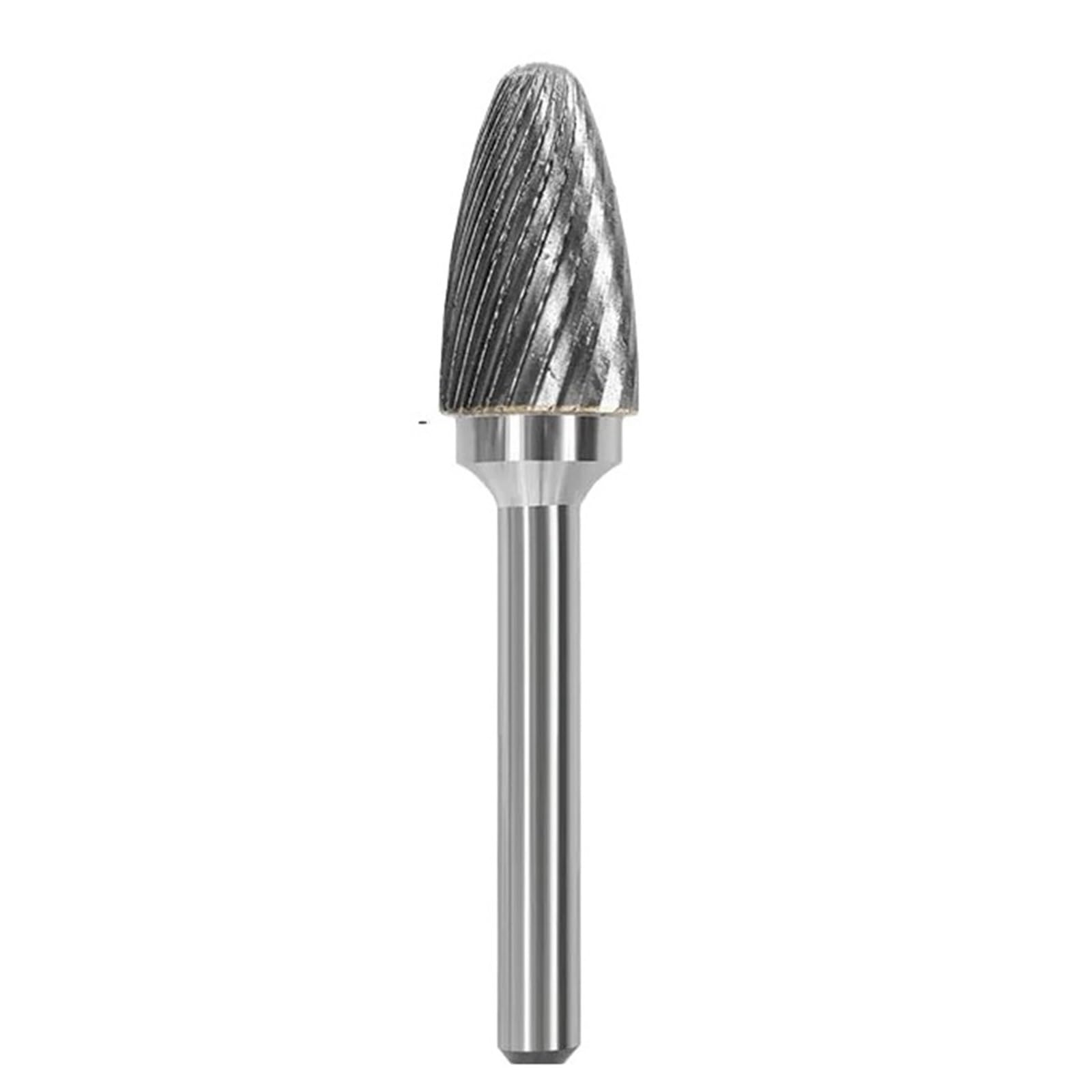 1pc F/FX Type Carbide Rotary File Spiral File Wood Carving Tungsten Steel Grinding Head Tool Weld Burr Chamfer Derusting Milling Cutter(Single slot 14MM)