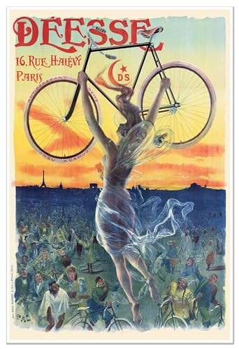 Antiguos Maps DEESSE Paris France Bicycle Advertisement |