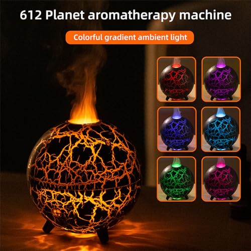 Difusor aromático eléctrico Volcano Humidifier Flame 200ml miniatura 2