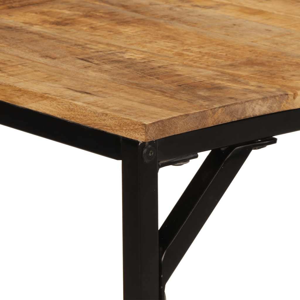 Stół do jadalni z litego drewna mango 140 x 70 x 75 cm ze strukturą