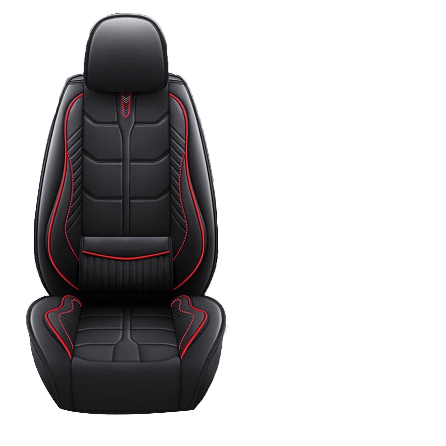 Coche Juegos De Cubreasientos para Renault Kadjar 2015 2016 2017 2018 2019 2020 2021 2022, Impermeable Transpirable Fundas Interior Accesorios,A/Blackred- Nopillow