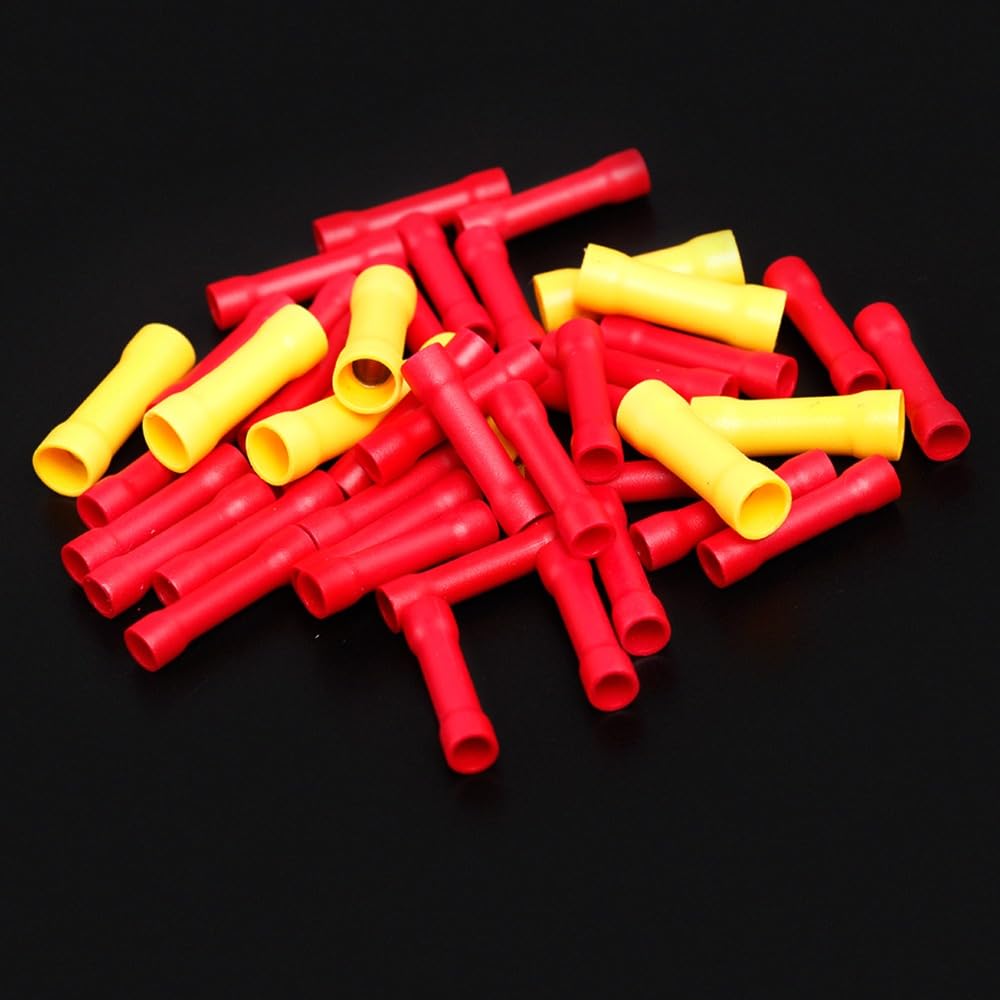 100 conectores de empalme aislados for cables eléctricos, terminales de crimpado, surtidos, 22-18, 16-14, 12-10