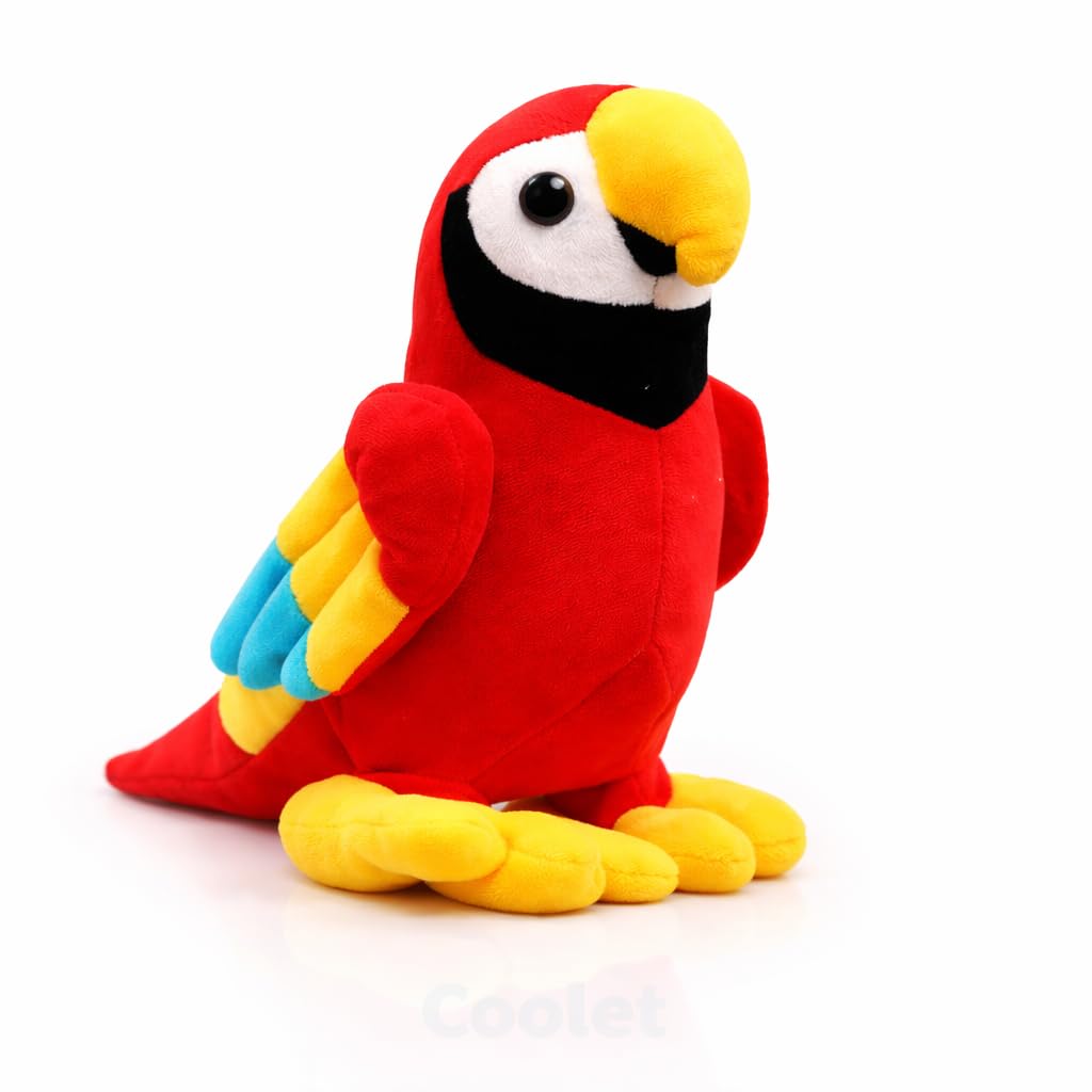 Plush Parrot Soft Toy for Kids | Soft & Cute Stuffed Bird Toy | Multicolor Parrot Doll | Safe & Washable | Gift Toy for Children 3+ Years (oarrot red)-image-25