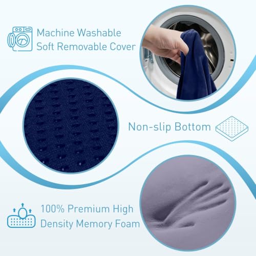 Image of BlissTrends Thick Seat Cushion for Office Chair & Car Seat, XL, Blue