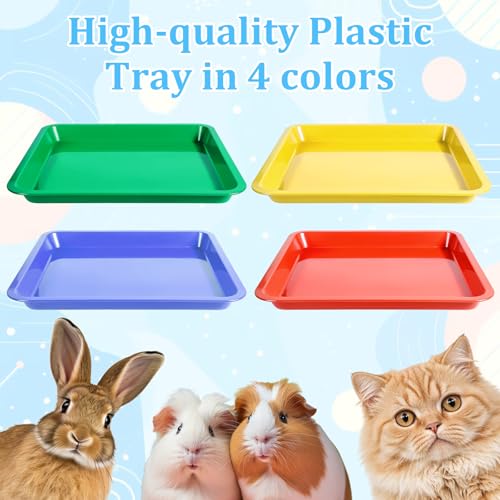 Set 4 cajas arenero pequeñas abiertas para gatos miniatura 2