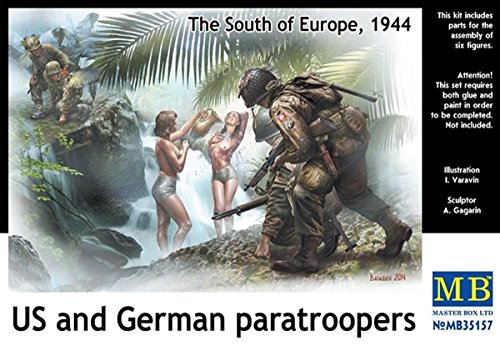 Masterbox 1:35 Scale US and German Paratroopers Figure