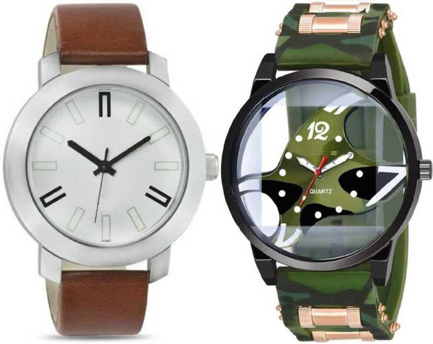 V&Y Trendy Latest Stylish Analog Formal Sports Wear Round Watch Men Boys Pack of 2 (B0BZZ2451M) Amazon Price History, Amazon Price Tracker