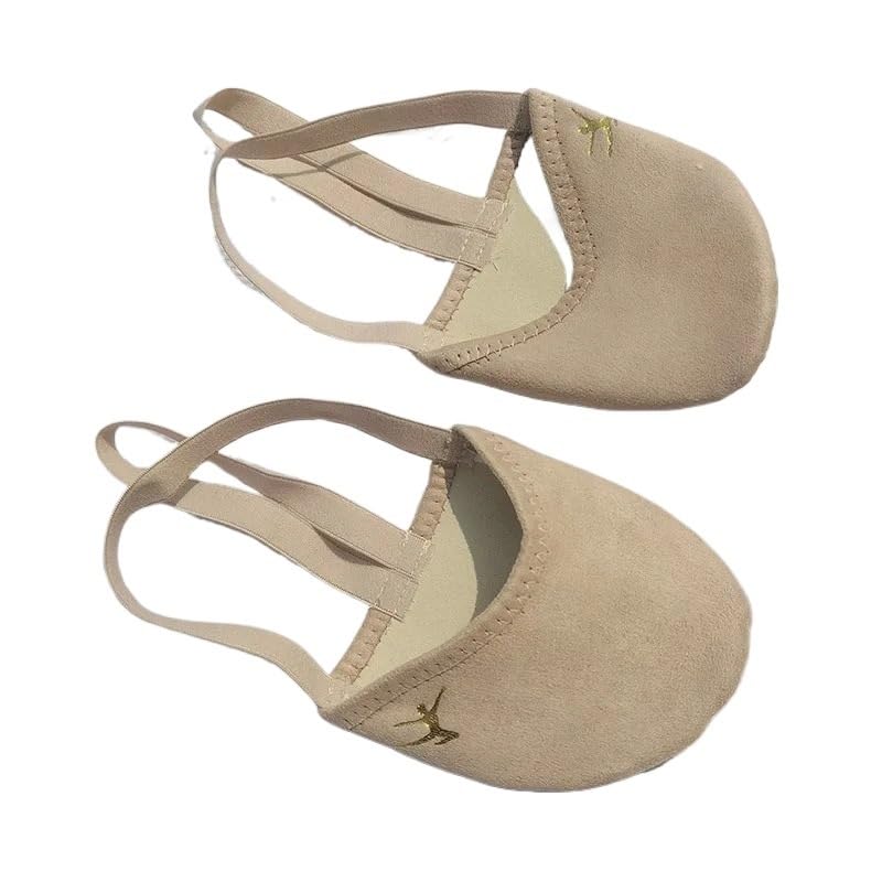 Demi-Chaussures élastiques de Gymnastique, 3 Paires, Pantoufles Plates Ballet, Chaussures tournantes Danse, Couverture Semelle d'entraînement for Femmes, Ventre pour Danse
